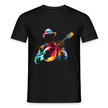 mandoline - T-shirt homme - noir - Devant - AI Model Male 178 light (178cm)