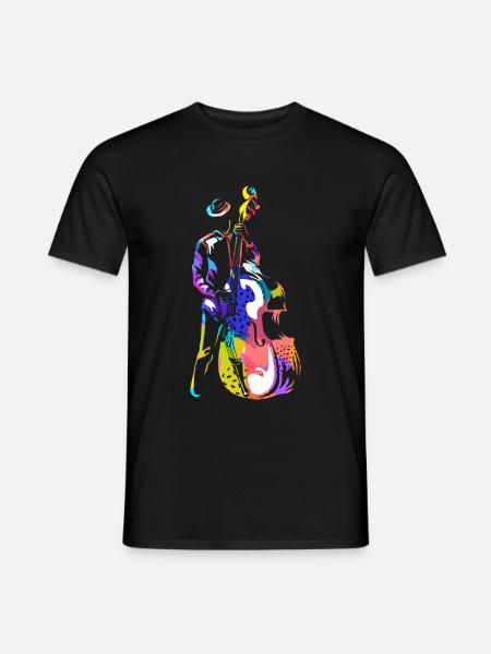 double bass - Men's T-Shirt - black