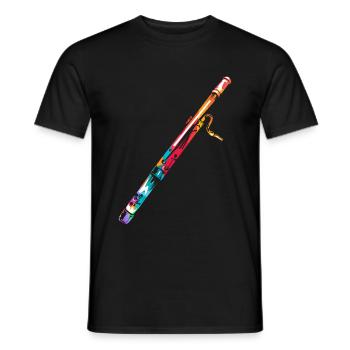 Bassoon gift - Men's T-Shirt - black - Front - AI Model Male 178 light (178cm)