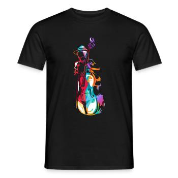 Cadeau de contrebasse - T-shirt homme - noir - Devant - AI Model Male 178 light (178cm)