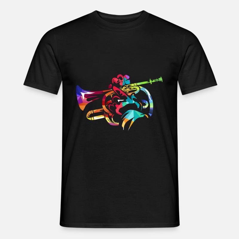 cornet à pistons - T-shirt homme - noir