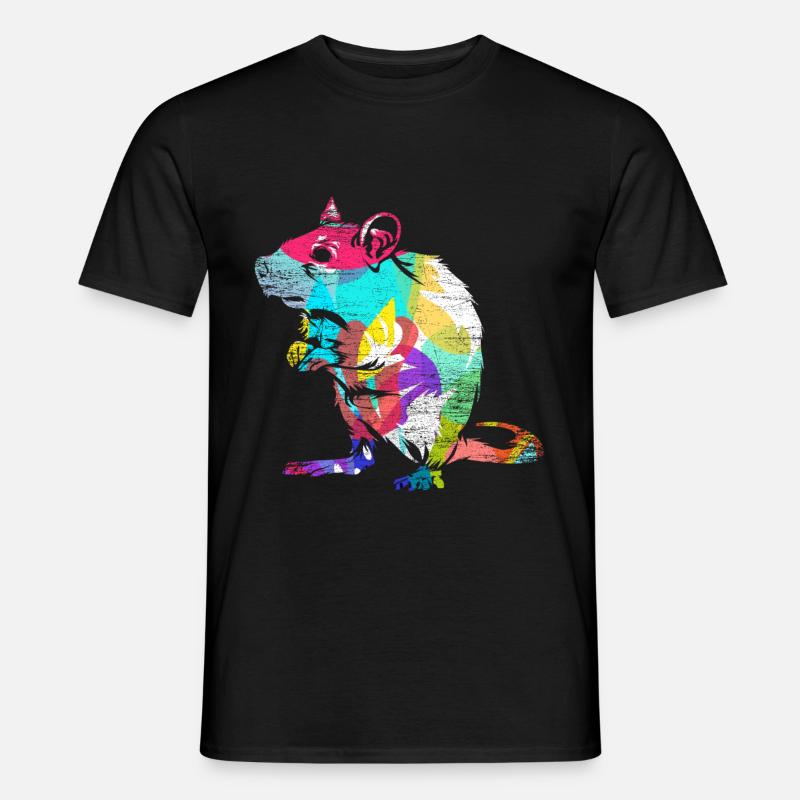 Ratte Geschenk - Männer T-Shirt - Schwarz