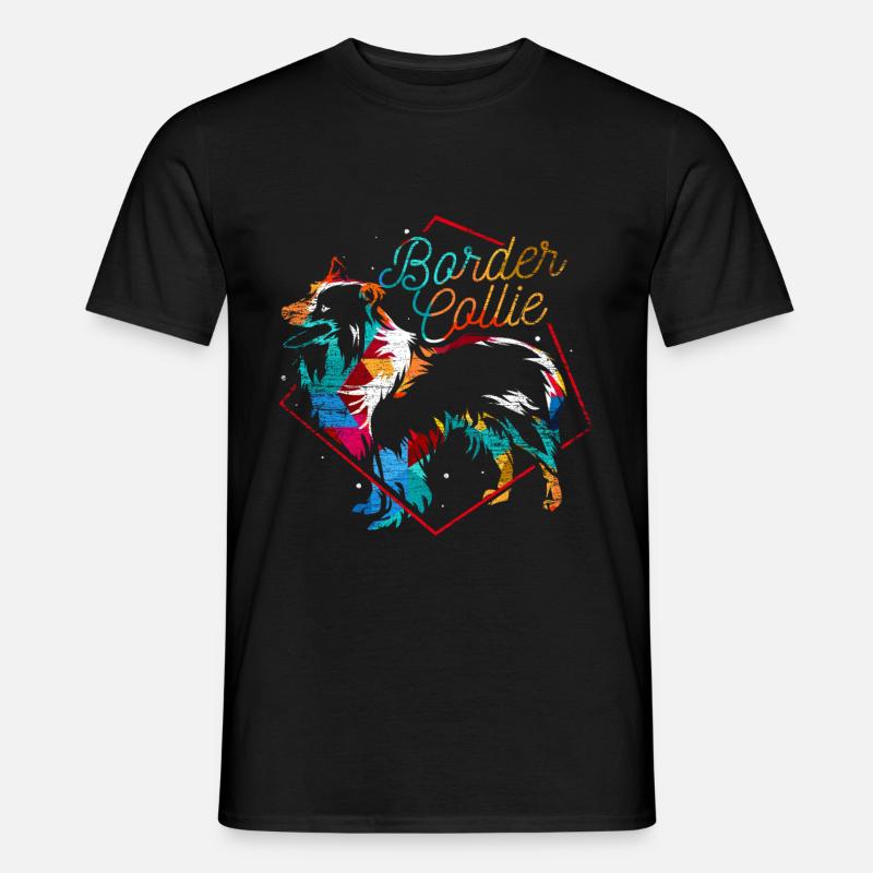 Polygone de border collie - T-shirt homme - noir