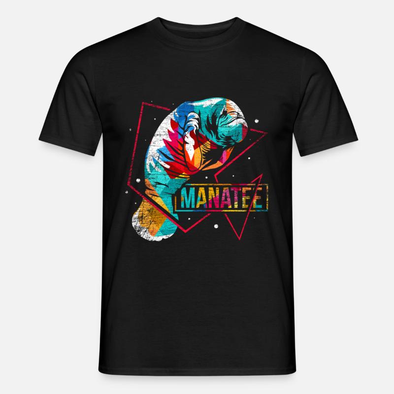 Seekuh Polygon - Männer T-Shirt - Schwarz