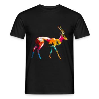 Gazelle - T-shirt homme - noir - Devant - AI Model Male 178 light (178cm)