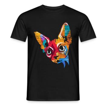 Cadeau Sphynx - T-shirt homme - noir - Devant - AI Model Male 178 light (178cm)