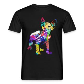 Cadeau Sphynx - T-shirt homme - noir - Devant - AI Model Male 178 light (178cm)