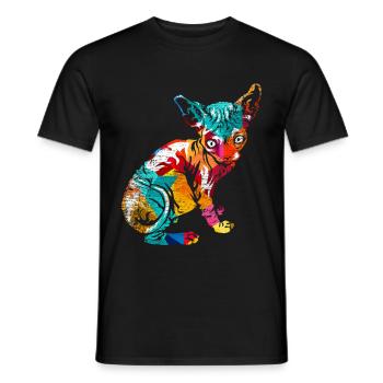 Polygone de Sphynx - T-shirt homme - noir - Devant - AI Model Male 178 light (178cm)