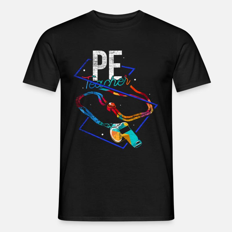 Sportlehrer Polygon - Männer T-Shirt - Schwarz
