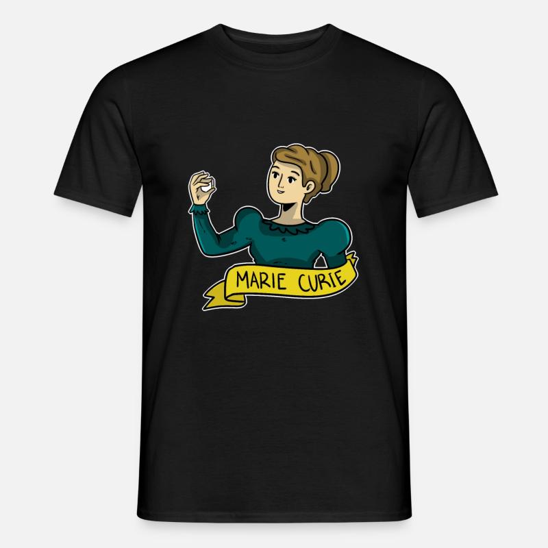 Marie Curie - Männer T-Shirt - Schwarz