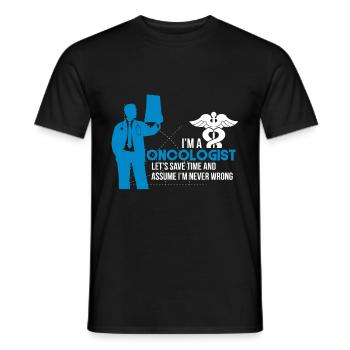 Oncologist - Men's T-Shirt - black - Front - AI Model Male 178 light (178cm)