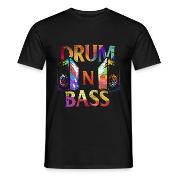 Cadeau Drum n Bass - T-shirt homme - noir - Devant - AI Model Male 178 light (178cm)