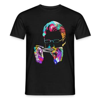 Mundharmonika - Männer T-Shirt - Schwarz - Vorne - AI Model Male 178 light (178cm)