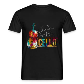 Cello Gift - Men's T-Shirt - black - Front - AI Model Male 178 light (178cm)