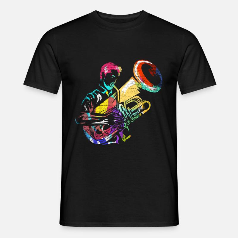Tuba Geschenk - Männer T-Shirt - Schwarz
