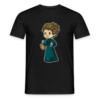 Marie Curie gift - Men's T-Shirt - black - Front - AI Model Male 178 light (178cm)