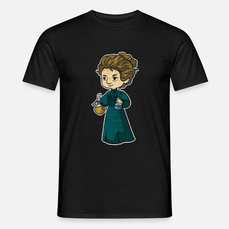 Marie Curie Geschenk - Männer T-Shirt - Schwarz