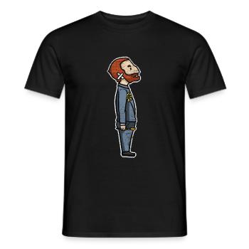 Van Gogh sunflower - Men's T-Shirt - black - Front - AI Model Male 178 light (178cm)