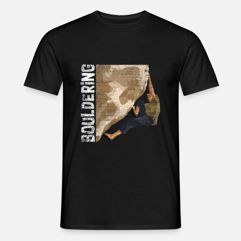 Bouldern Klettern - Männer T-Shirt - Schwarz