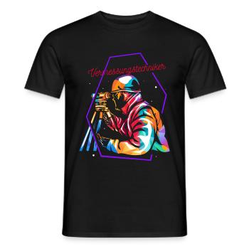 Vermessungstechniker - Männer T-Shirt - Schwarz - Vorne - AI Model Male 178 light (178cm)