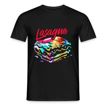 Cadeau de lasagne - T-shirt homme - noir - Devant - AI Model Male 178 light (178cm)
