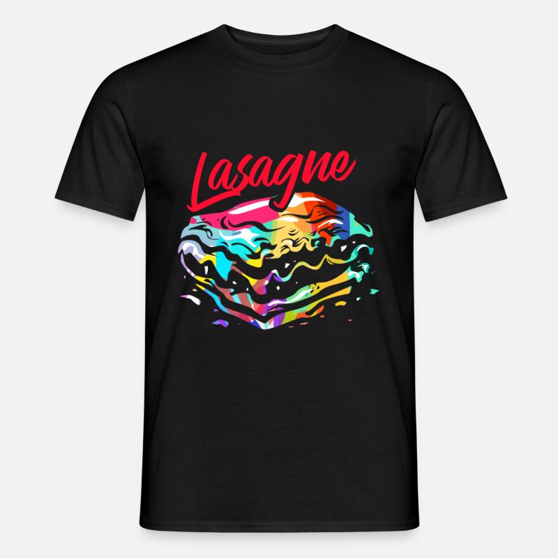 Lasagne Geschenk - Männer T-Shirt - Schwarz