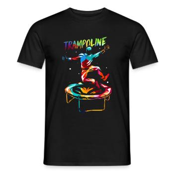 Trampoline - Men's T-Shirt - black - Front - AI Model Male 178 light (178cm)
