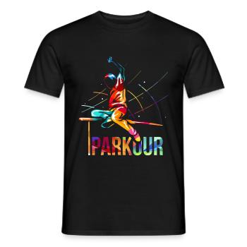 Parkour Geschenk - Männer T-Shirt - Schwarz - Vorne - AI Model Male 178 light (178cm)