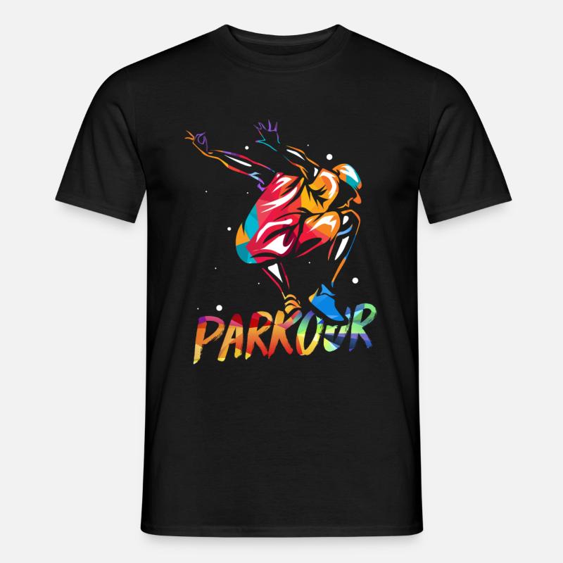 Parkour Traceur - Männer T-Shirt - Schwarz