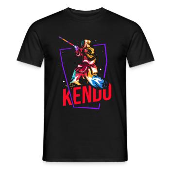 Kendo - Men's T-Shirt - black - Front - AI Model Male 178 light (178cm)