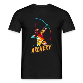 Cadeau de tir à l'arc - T-shirt homme - noir - Devant - AI Model Male 178 light (178cm)
