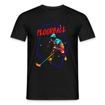 Floorball Geschenk - Männer T-Shirt - Schwarz - Vorne - AI Model Male 178 light (178cm)