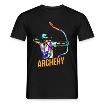 Bogenschießen Geschenk - Männer T-Shirt - Schwarz - Vorne - AI Model Male 178 light (178cm)