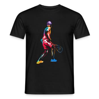 Squash - Männer T-Shirt - Schwarz - Vorne - AI Model Male 178 light (178cm)