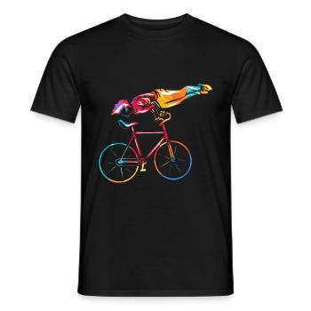 Art Cycling - Men's T-Shirt - black - Front - AI Model Male 178 light (178cm)