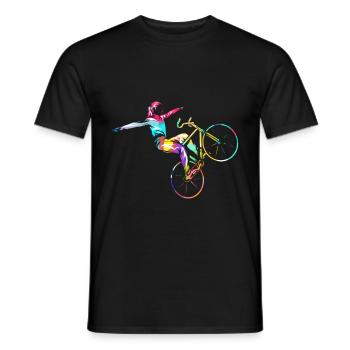 Art Cycling - Men's T-Shirt - black - Front - AI Model Male 178 light (178cm)