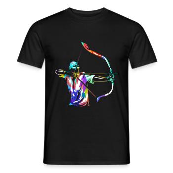 Bogenschießen - Männer T-Shirt - Schwarz - Vorne - AI Model Male 178 light (178cm)