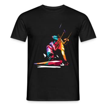 Kitesurfen - Männer T-Shirt - Schwarz - Vorne - AI Model Male 178 light (178cm)