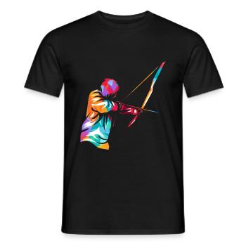 archery - Men's T-Shirt - black - Front - AI Model Male 178 light (178cm)