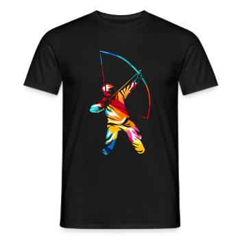 tir à l'arc - T-shirt homme - noir - Devant - AI Model Male 178 light (178cm)