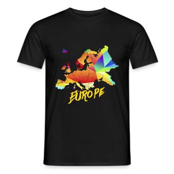 Continent européen - T-shirt homme - noir - Devant - AI Model Male 178 light (178cm)