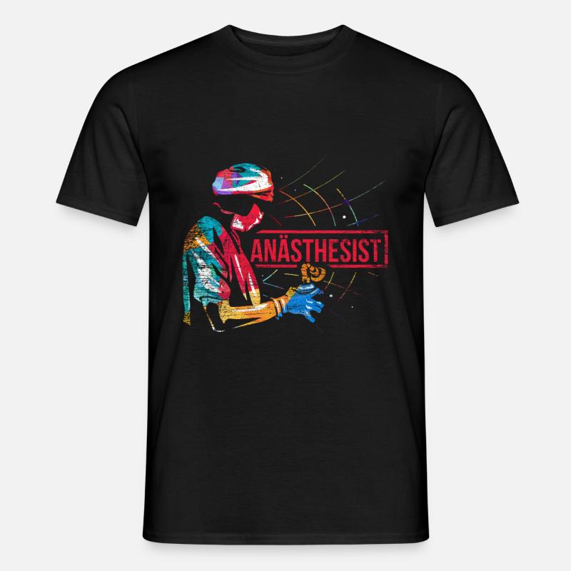 Anästhesist Geschenk - Männer T-Shirt - Schwarz