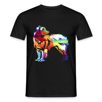 Australian Shepherd - Männer T-Shirt - Schwarz - Vorne - AI Model Male 178 light (178cm)