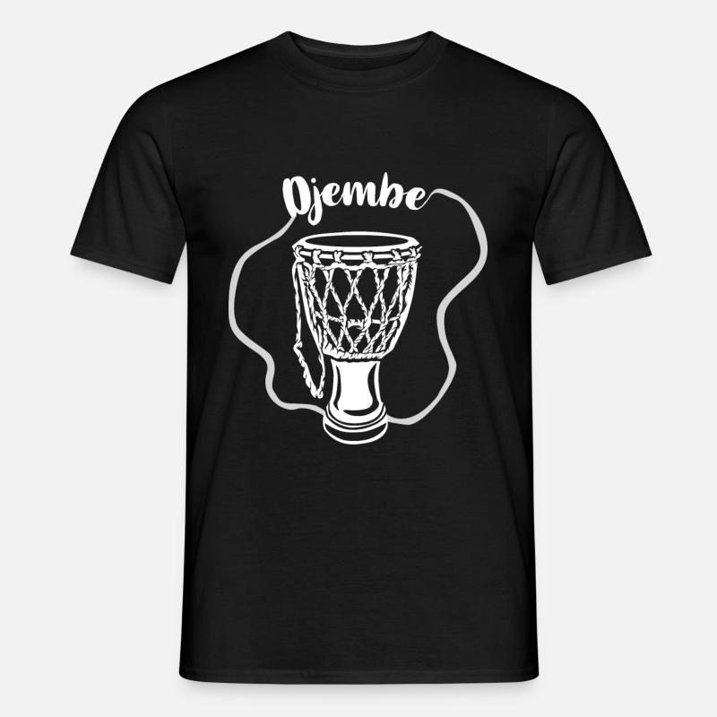 Djembe Geschenk - Männer T-Shirt - Schwarz