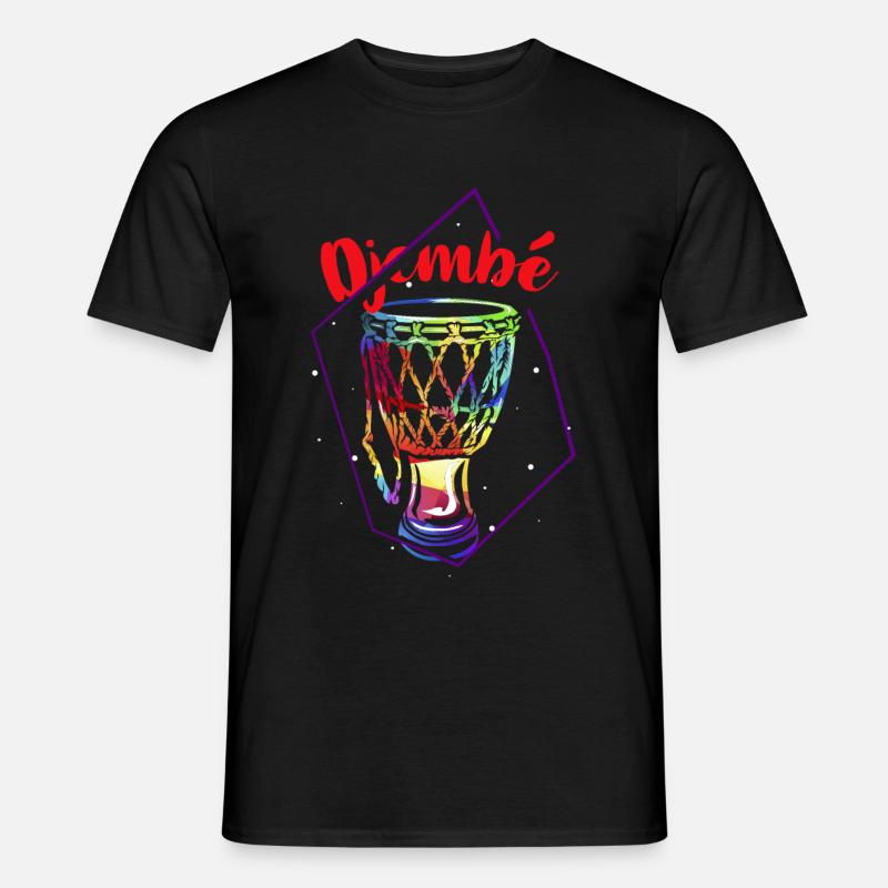 Djembe Geschenk - Männer T-Shirt - Schwarz