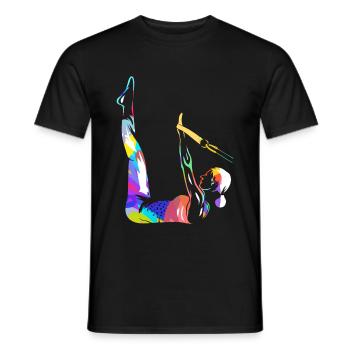 Pilates - Männer T-Shirt - Schwarz - Vorne - AI Model Male 178 light (178cm)