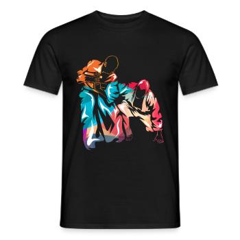 Aïkido - T-shirt homme - noir - Devant - AI Model Male 178 light (178cm)
