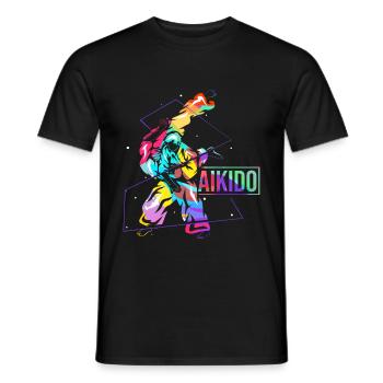 Aïkido - T-shirt homme - noir - Devant - AI Model Male 178 light (178cm)