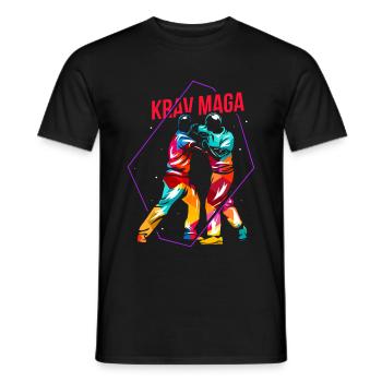 Krav Maga Gift - Men's T-Shirt - black - Front - AI Model Male 178 light (178cm)
