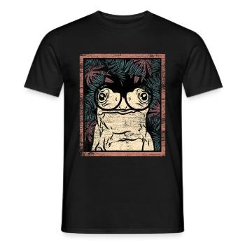 Frosch Kröte Geschenk - Männer T-Shirt - Schwarz - Vorne - AI Model Male 178 light (178cm)